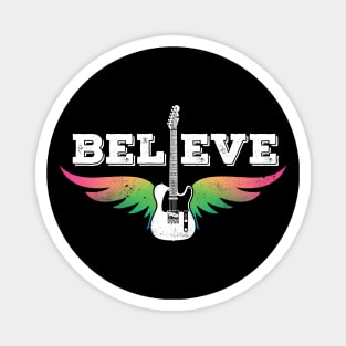 Believe Colorful Guitar Wings T-Style Electric Guitar Magnet